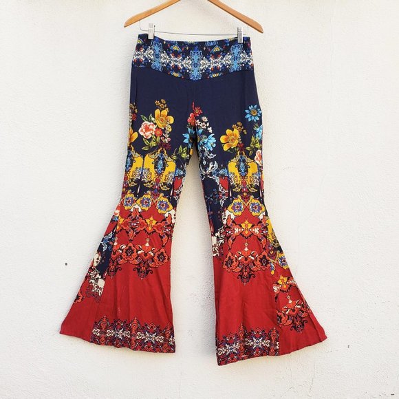 FARM Rio Pants - FARM Rio Floral Flare Pants